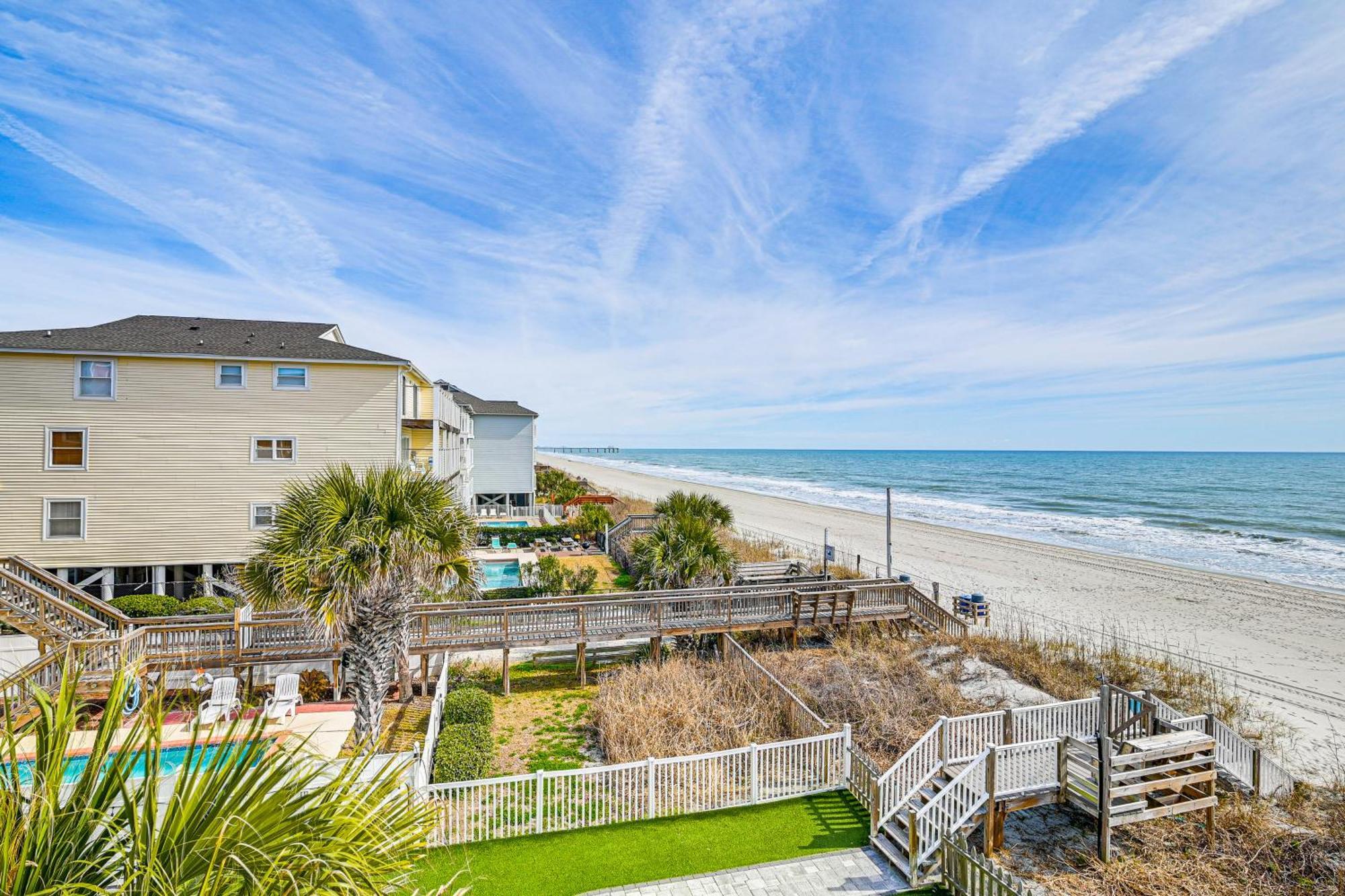 On-The-Beach Escape Oceanfront In Surfside! マートルビーチ エクステリア 写真